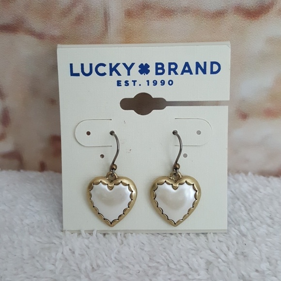 Lucky Brand Jewelry - New Lucky Brand Heart Drop Earrings